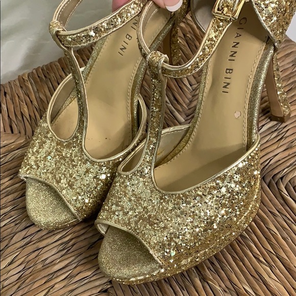 Gianni Bini glitter heels shoes size 7.5 glam (gg) - Picture 3 of 5